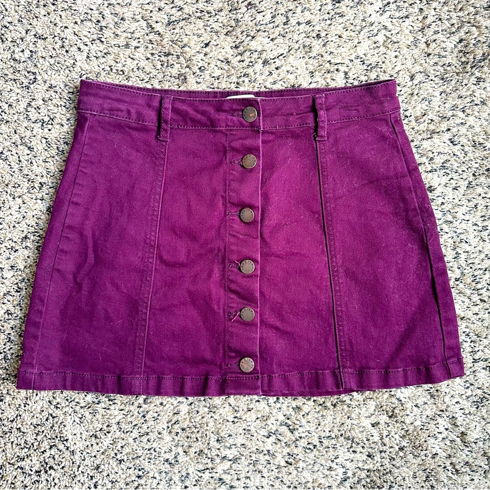 Forever 21 Button Down Denim Skirt